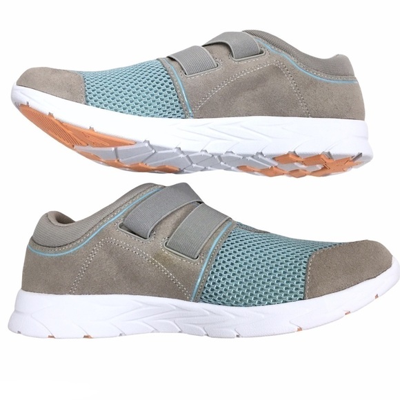 VIONIC Walking Shoes Ema Sneakers Suede Mesh Adjustable Athleisure Size 8 WIDE - Picture 5 of 16